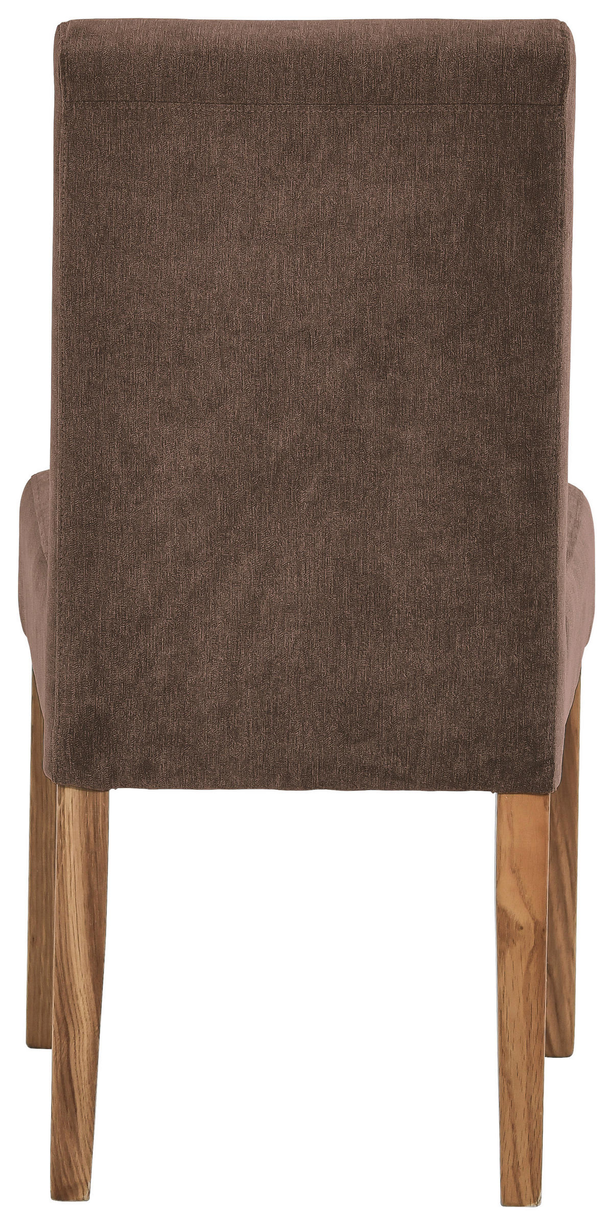 STUHL Webstoff Braun, Eichefarben Eiche massiv  - Eichefarben/Braun, KONVENTIONELL, Holz/Textil (47,5/91,5/63cm) - Cantus