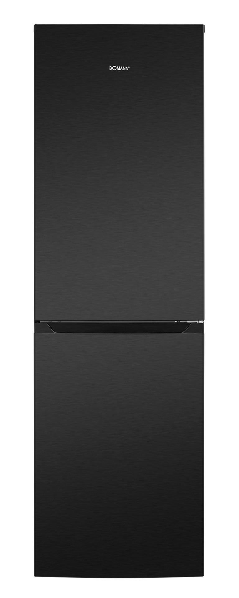 KÜHL-GEFRIER-KOMBINATION 54/181/60 cm KG7360SIX  - Schwarz, Basics, Glas/Kunststoff (54/181/60cm) - Bomann