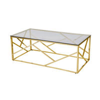 COUCHTISCH in Glas, Metall 120/60/45 cm  - Goldfarben/Grau, Design, Glas/Metall (120/60/45cm) - Livetastic