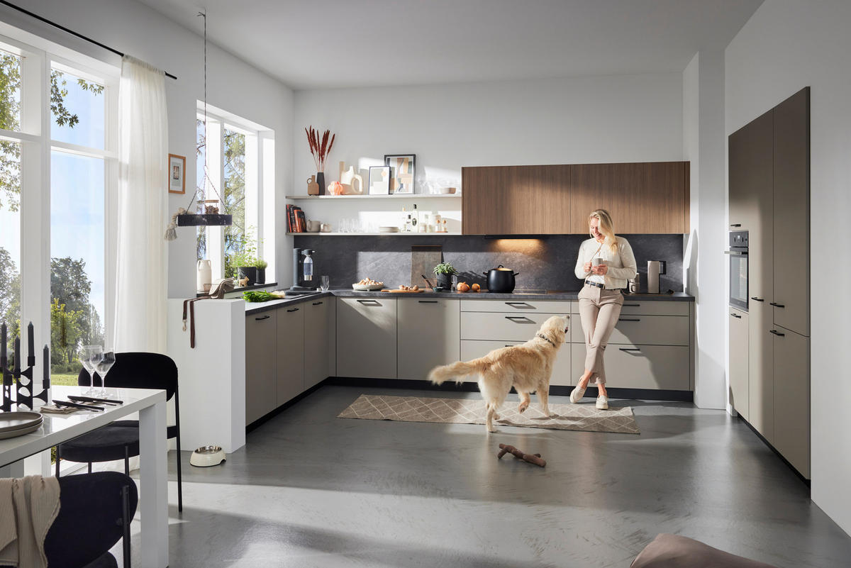 PLÁNOVATEĽNÁ KUCHYŇA - hnedá, Design, kompozitné drevo - Novel