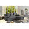 ECKSOFA  in Webstoff Dunkelgrau  201/143 cm  - Dunkelgrau/Schwarz, Design, Kunststoff/Textil (201/143cm) - MID.YOU