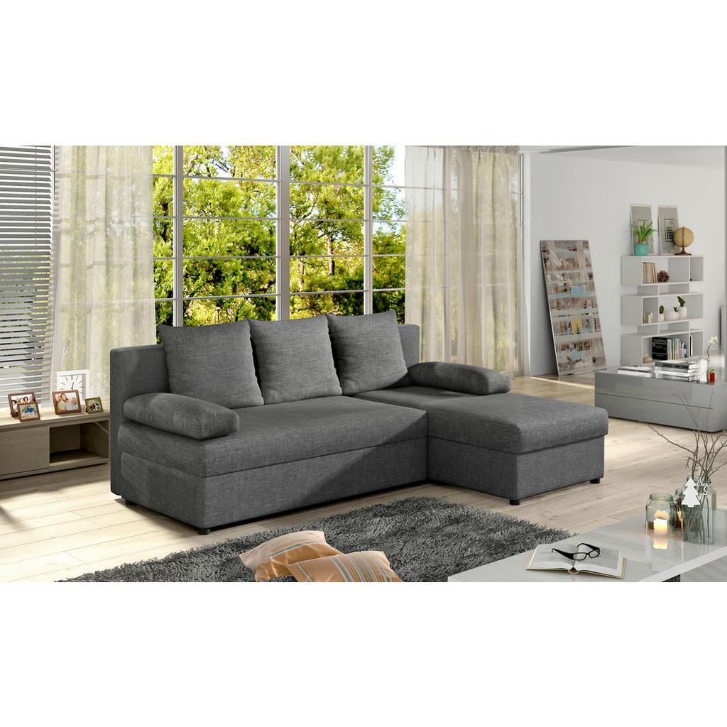 MID.YOU ROHOVÁ SEDAČKA, textil, tmavosivá