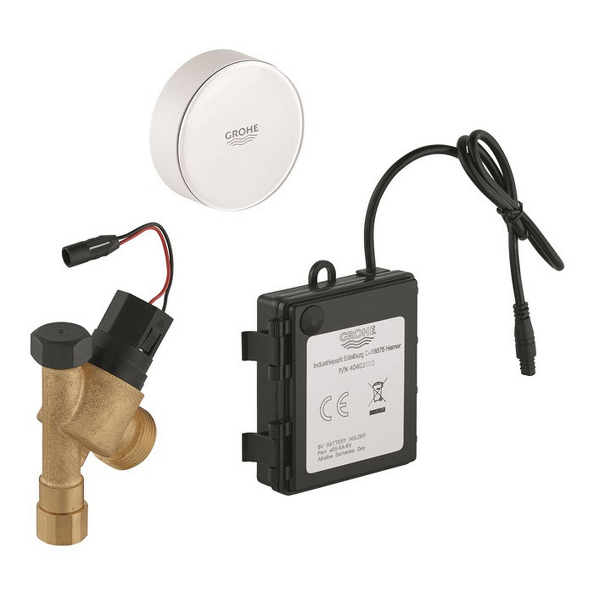 Avstängningsventil  - vit/svart, Basics, metall/plast (6/2,5cm) - Grohe