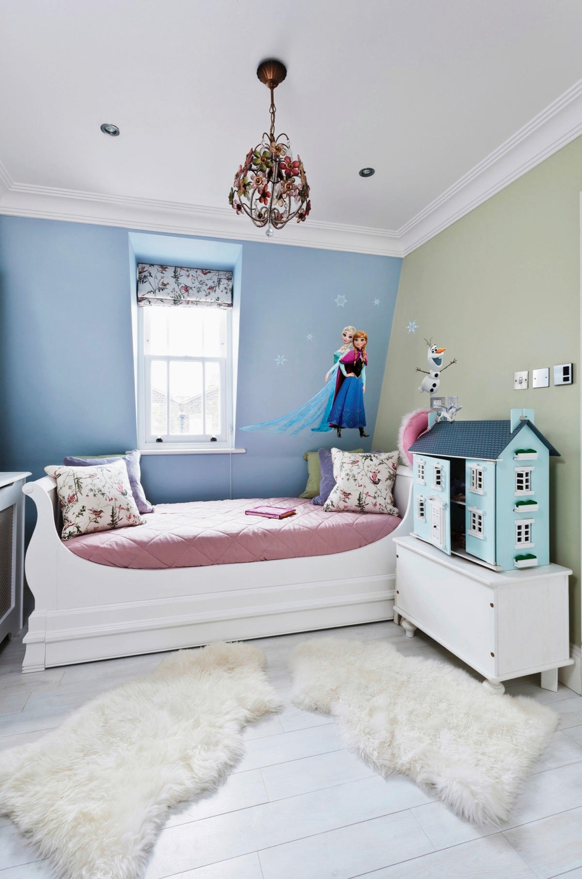 DEKOSTICKER Frozen  - Blau/Multicolor, LIFESTYLE, Kunststoff (50/70cm) - Disney