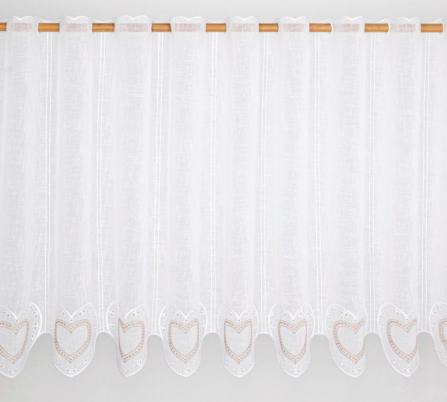 KRATKA ZAVESA 2024 AUTUMN 60 cm bež - bež, Basics, tekstil (60cm)