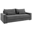 SCHLAFSOFA in Cord Dunkelgrau  - Dunkelgrau/Schwarz, KONVENTIONELL, Kunststoff/Textil (233/92/108cm) - Carryhome