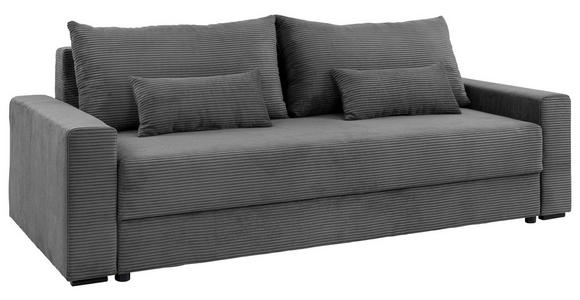 SCHLAFSOFA in Cord Dunkelgrau  - Dunkelgrau/Schwarz, KONVENTIONELL, Kunststoff/Textil (233/92/108cm) - Carryhome