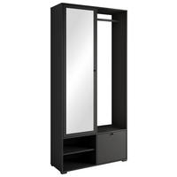 GARDEROBE  in 90/190/33 cm  - Schwarz, Trend, Holzwerkstoff (90/190/33cm) - P & B