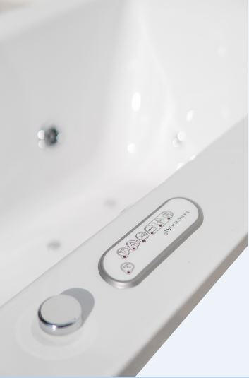 WHIRLPOOL-BADEWANNE Wandmontage   - Weiß, Basics (80/47/180cm)
