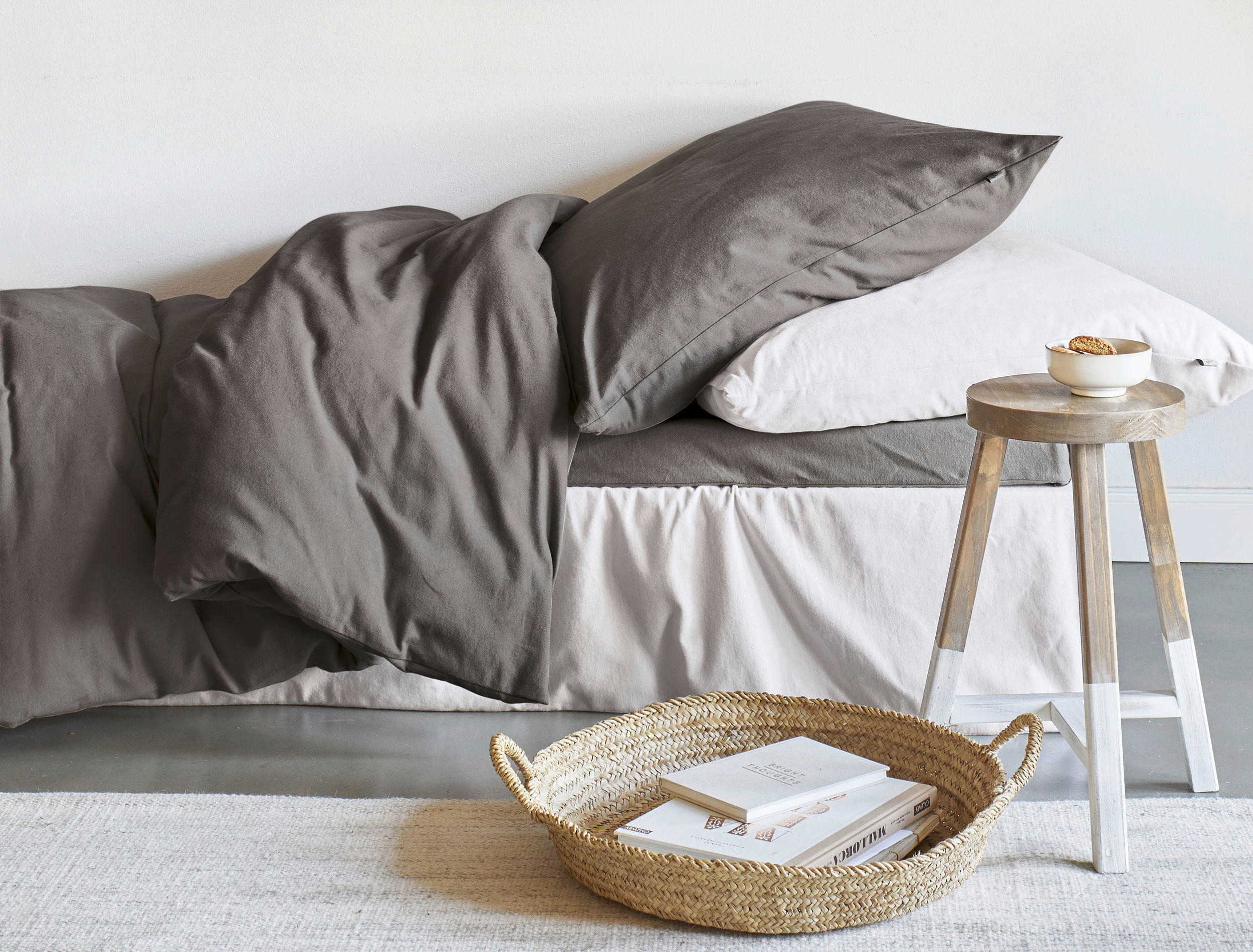 BETTWÄSCHE Biber 135/200 cm  - Graphitfarben, KONVENTIONELL, Textil (135/200cm) - Irisette