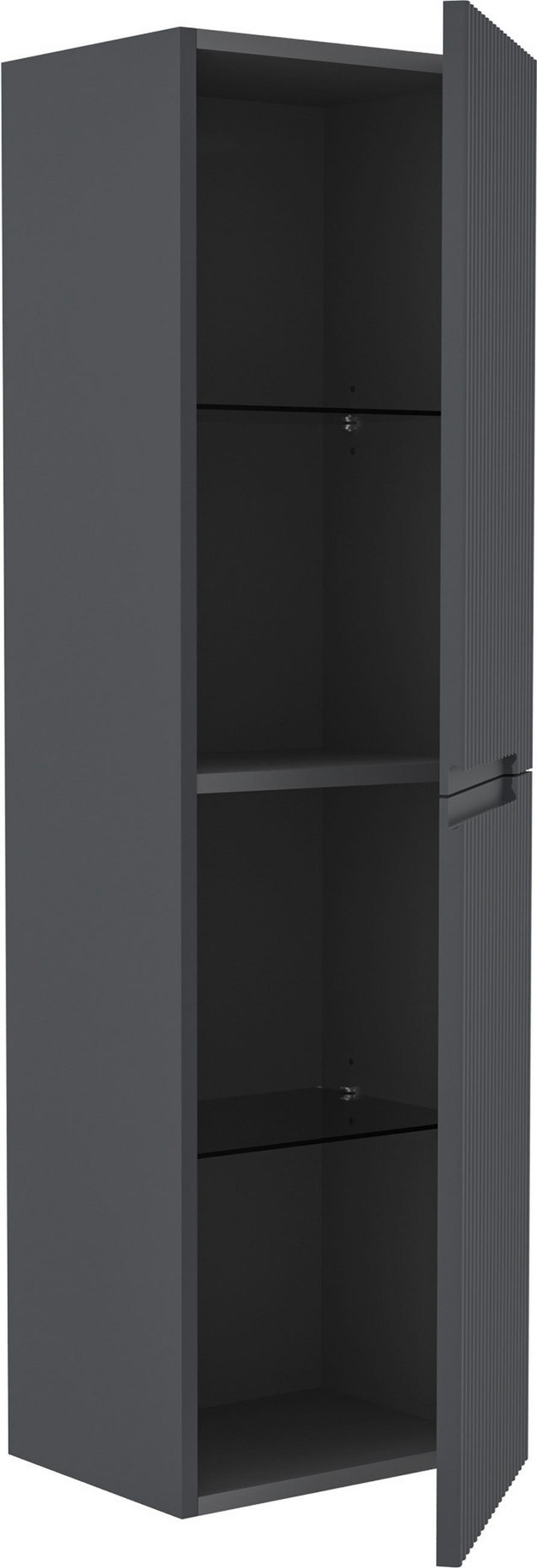 MIDISCHRANK 40/138/27 cm  - Anthrazit, MODERN, Glas/Holzwerkstoff (40/138/27cm) - MID.YOU