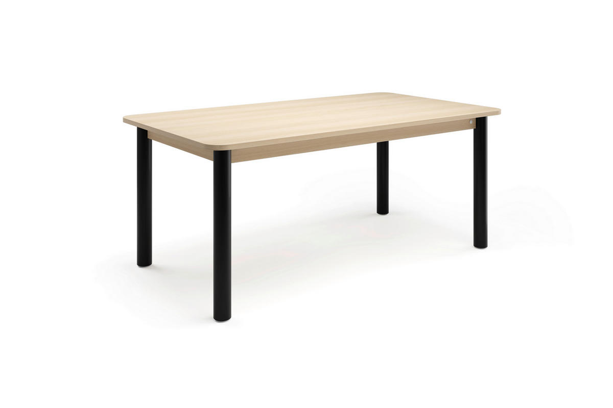 ESSTISCH in Metall, Holzwerkstoff 180/100/76 cm   - Hellbraun/Schwarz, Natur, Holzwerkstoff/Metall (180/100/76cm) - Tom Tailor