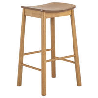 BARHOCKER Naturfarben Eiche, Kautschukholz furniert, massiv  - Naturfarben, Trend, Holz (44/76,8/39,5cm) - MID.YOU