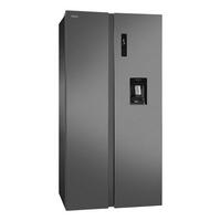 SIDE-BY-SIDE 91,2/177,0/70,4 cm SBSN397155S  - Edelstahlfarben/Schwarz, Basics, Kunststoff/Metall (91,2/177,0/70,4cm) - Amica