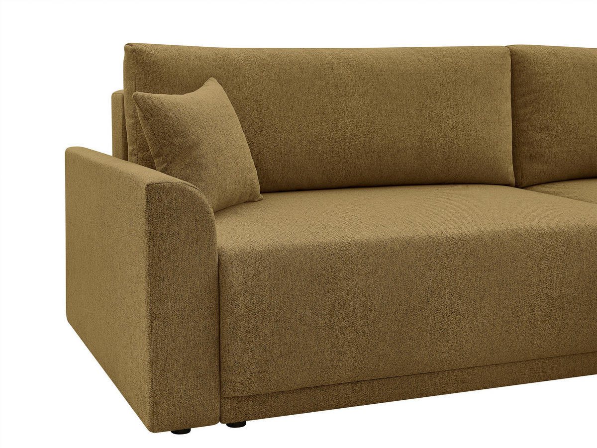 ECKSOFA KIMMY Braun Flachgewebe Zierkissen, Rückenkissen, Bettkasten  - Schwarz/Braun, Design, Kunststoff/Textil (233/146cm) - P & B