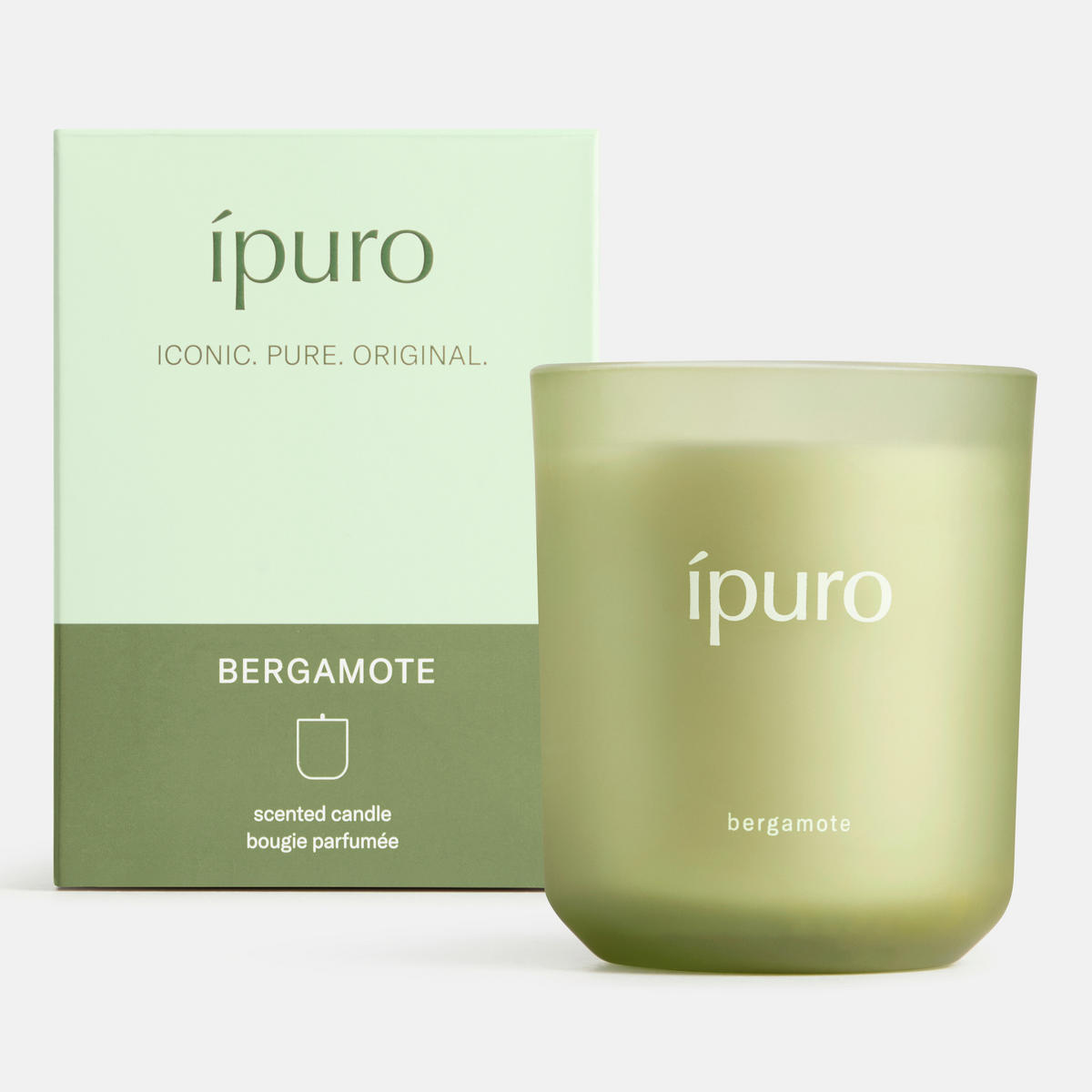 DUFTKERZE  - Salbeigrün, Basics, Glas (9/9/11,5cm)