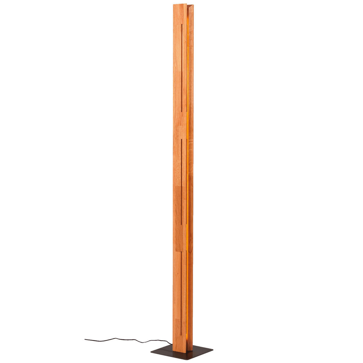 LED-STEHLEUCHTE 21/150/21 cm    - Schwarz, Design, Holz/Metall (21/150/21cm)