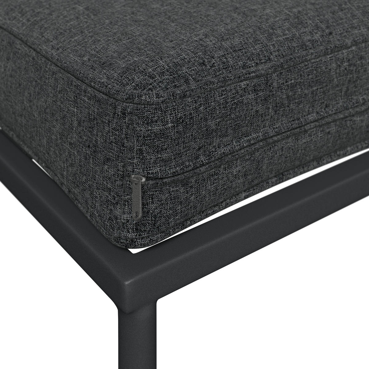 LOUNGEGARNITUR 6-teilig   Eisen  - Dunkelgrau, MODERN, Glas/Textil (198l) - Ambia Garden