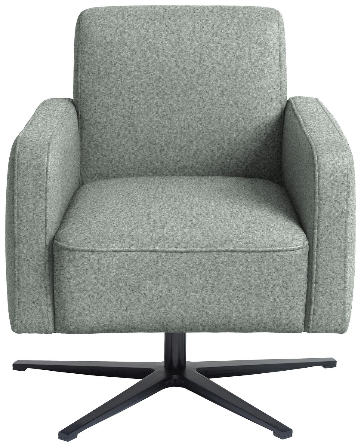 DESIGNSESSEL Flachgewebe Grau  - Schwarz/Grau, Design, Textil/Metall (73/84/82cm) - Johann Jakob