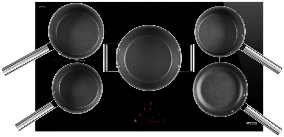 INDUKTIONSKOCHFELD SI1M4954D  - Schwarz, Basics, Glas (90/53/51cm) - SMEG