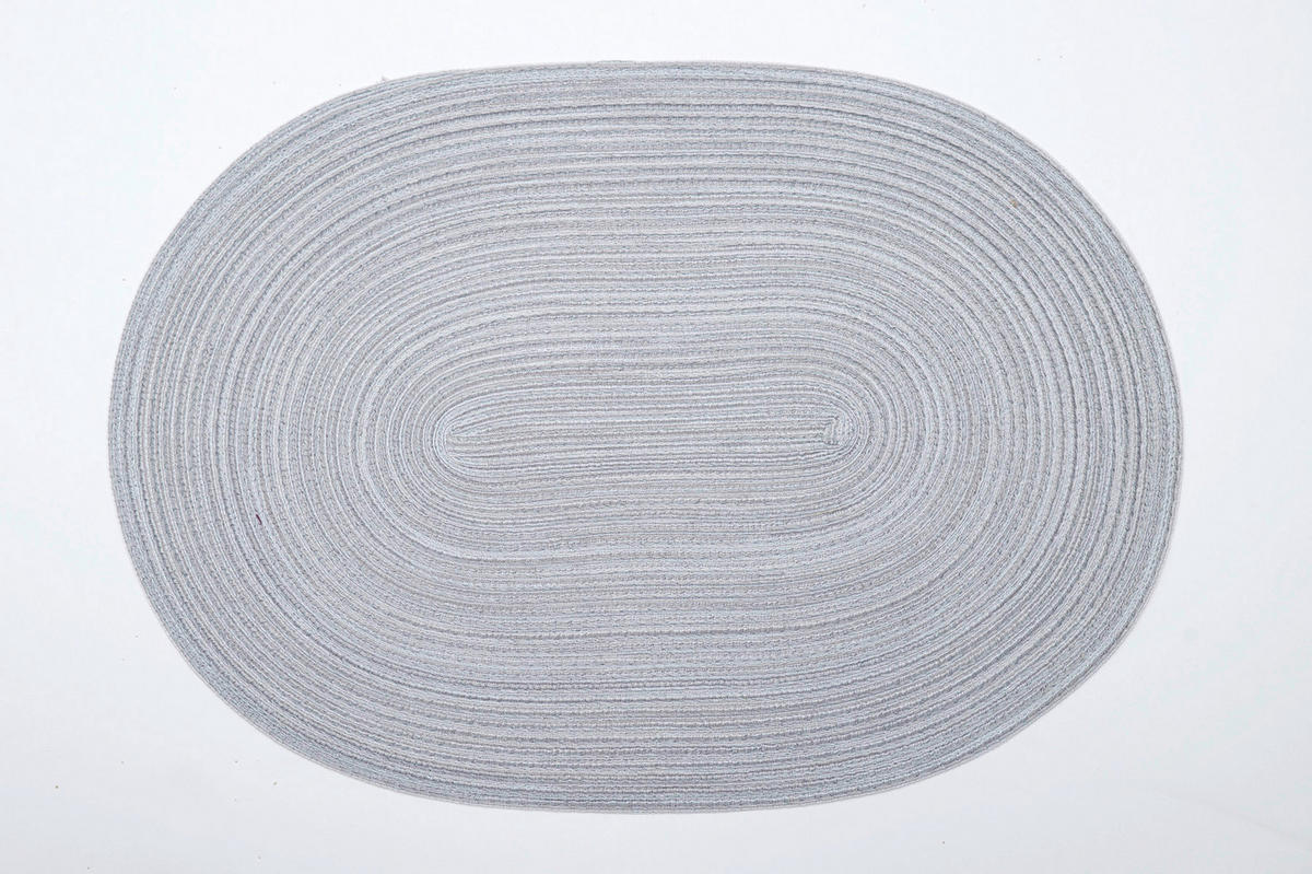 TISCHSET Basic Textil Textilgeflecht Hellgrau 48/33 cm  - Hellgrau, Basics, Textil (48/33cm)