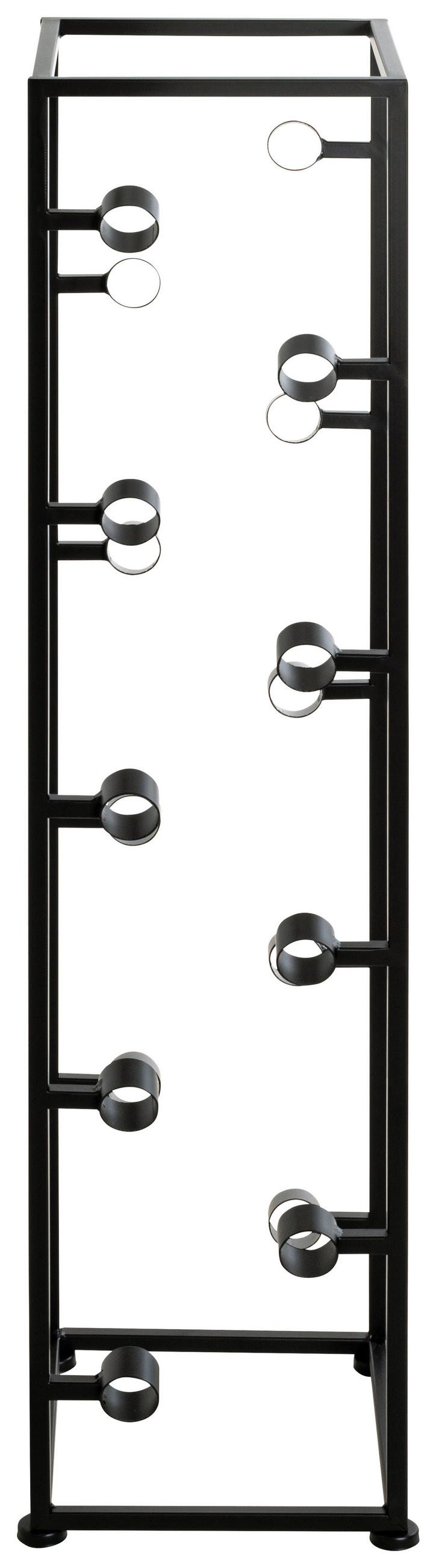 WEINREGAL  - Schwarz, Design, Kunststoff/Metall (26/104/24cm)
