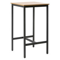 BARTISCH in Holz 60/60/105 cm   - Schwarz/Naturfarben, MODERN, Holz/Metall (60/60/105cm) - Livetastic
