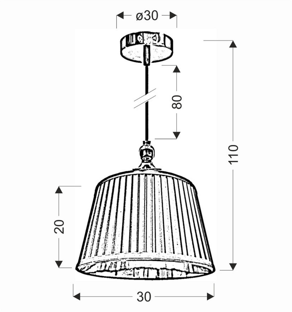 HÄNGELEUCHTE 110/30/30 cm  - Kupferfarben, Basics, Metall (110/30/30cm)