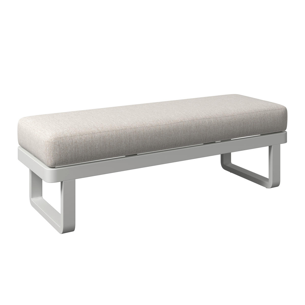 DINING-LOUNGESET 190/241 cm Aluminium  - Beige/Hellgrau, Design, Glas/Textil (190/241cm) - Amatio