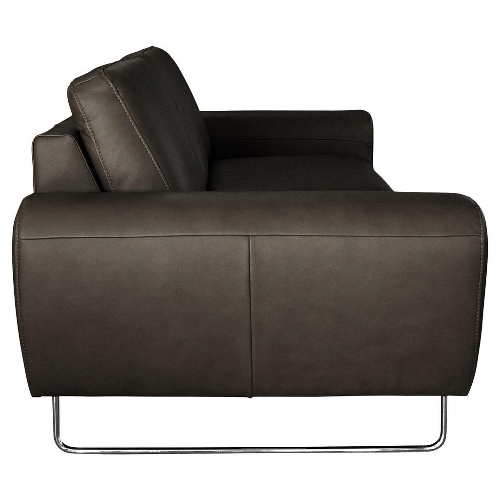 Thumbnail - Livetastic 2-Sitzer-Sofa Spring, Schwarz, Leder, Echtleder, Semi-Anilinleder, 177x85x92 cm, Made in EU, Rücken echt, Woh...