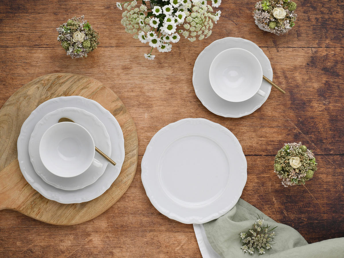 KAFFEESERVICE Maria Theresia Weiss 18-teilig  - Weiß, Basics, Keramik - Creatable