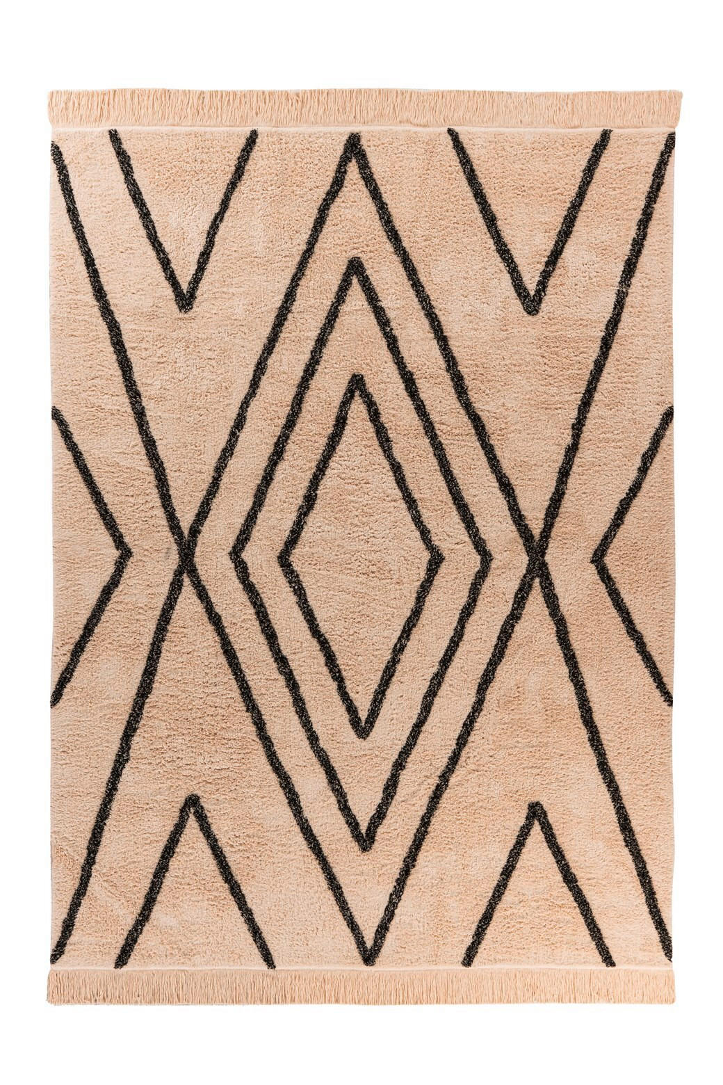 TEPPICH 160/230 cm Mylen 525 Creme / Schwarz Creme, Schwarz  - Creme/Schwarz, KONVENTIONELL, Textil (160/230cm)