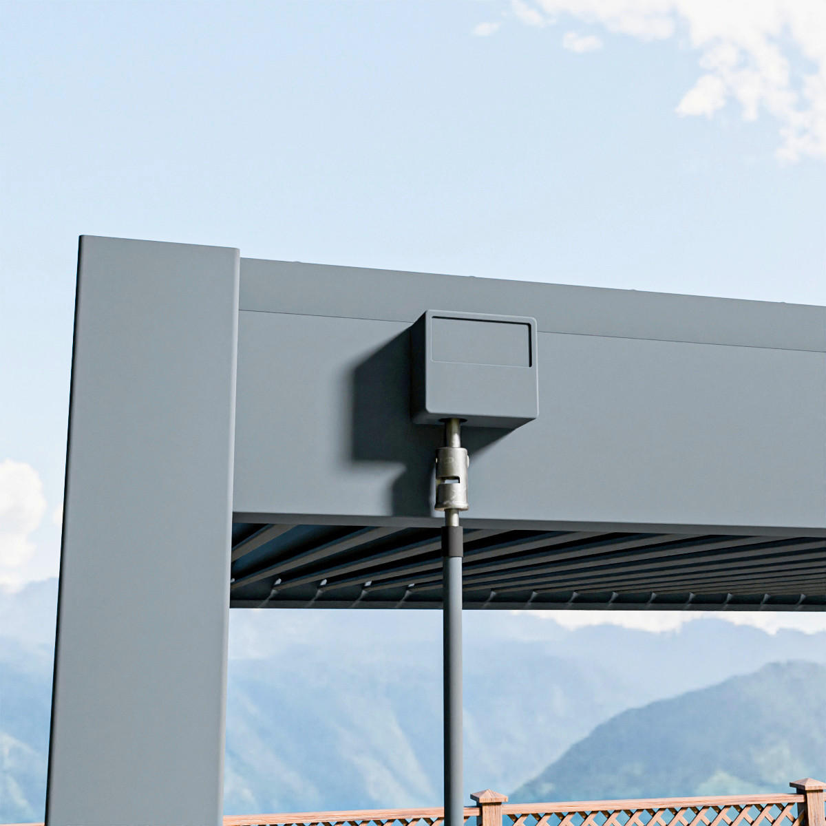 PERGOLA 300/530/255 cm Aluminium  - Graphitfarben, Basics, Metall (300/530/255cm) - Gardenson