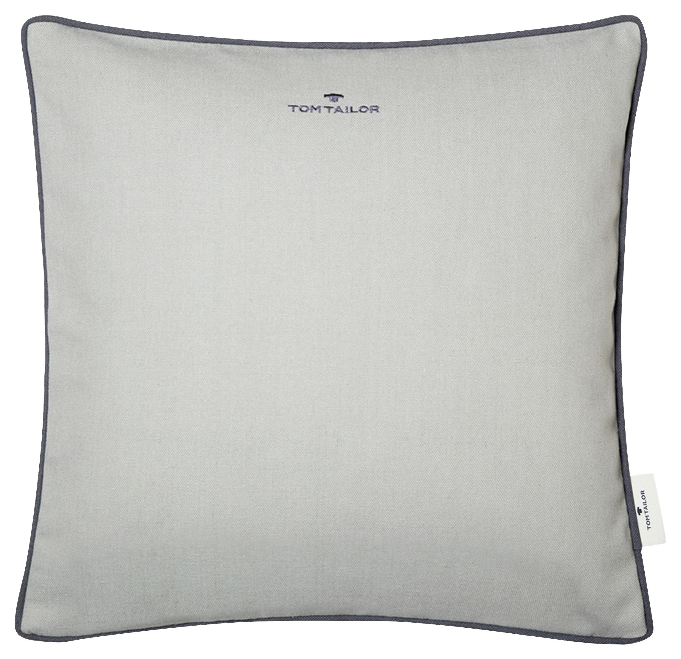 KISSENHÜLLE Dove Signature 40/40 cm  - Hellgrau/Grau, KONVENTIONELL, Textil (40/40cm) - Tom Tailor