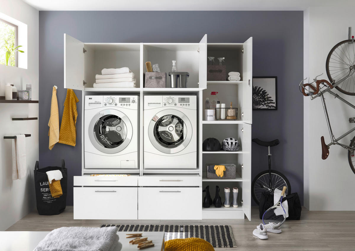 HAUSWIRTSCHAFTSRAUM 184,8/200/67,6 cm  in Weiß  - Weiß, KONVENTIONELL, Holzwerkstoff (184,8/200/67,6cm) - Respekta