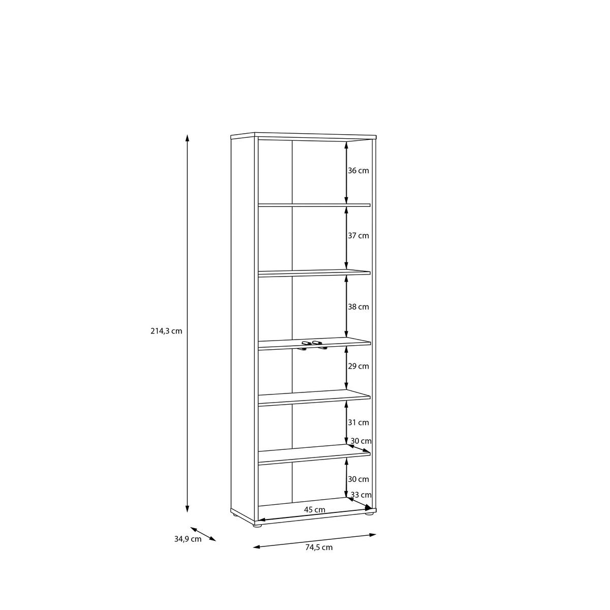 ARHIVSKA OMARA  peščene barve  - peščene barve, Moderno, leseni material (74,5/214,3/34,9cm) - Carryhome