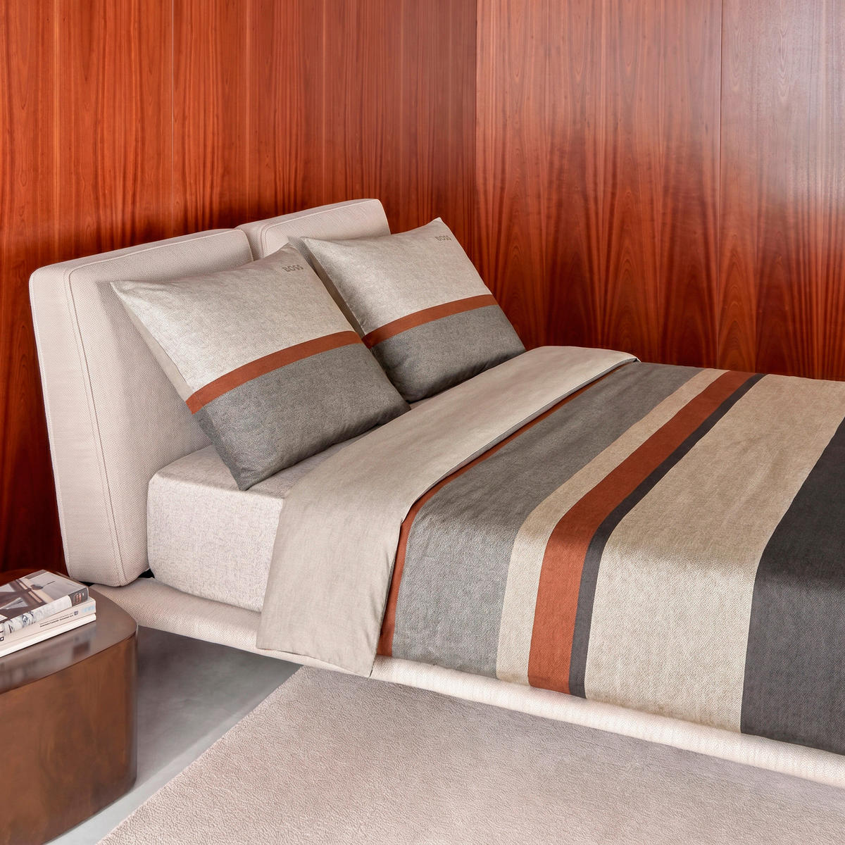 BETTWÄSCHESET 2-teilig Carlow 160/210 cm  - Rotbraun, Design, Textil (160/210cm) - Hugo Boss