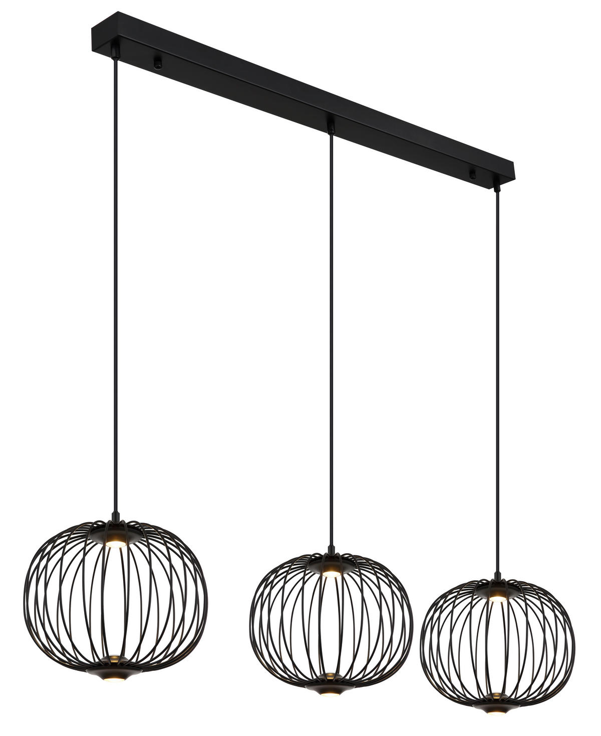LED-HÄNGLAMPA 126/30/150 cm  - svart, Basics, metall/plast (126/30/150cm) - Globo