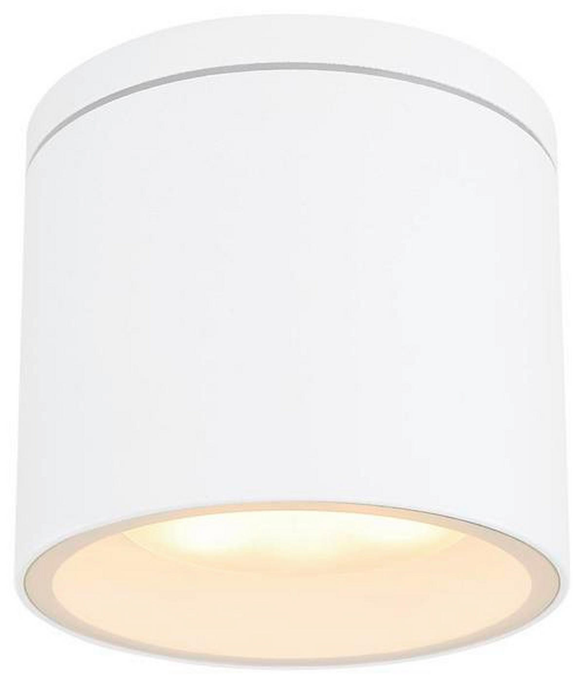 AUSSENDECKENLEUCHTE - Klar/Weiss, Basics, Glas/Metall (10,8/9,6cm) - Globo
