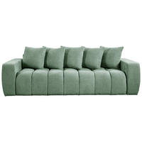 SCHLAFSOFA  mit Liegefunktion, Schlafen auf Sitzhöhe Struktur, Bouclé Mintgrün  - Schwarz/Mintgrün, Basics, Kunststoff/Textil (250/86/140cm) - Livetastic