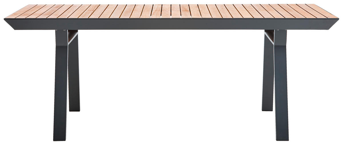 STOL VRTNI  antracit, boje tikovine  drvo, metal      - boje tikovine/antracit, Design, drvo/metal (200/100/75cm) - Amatio