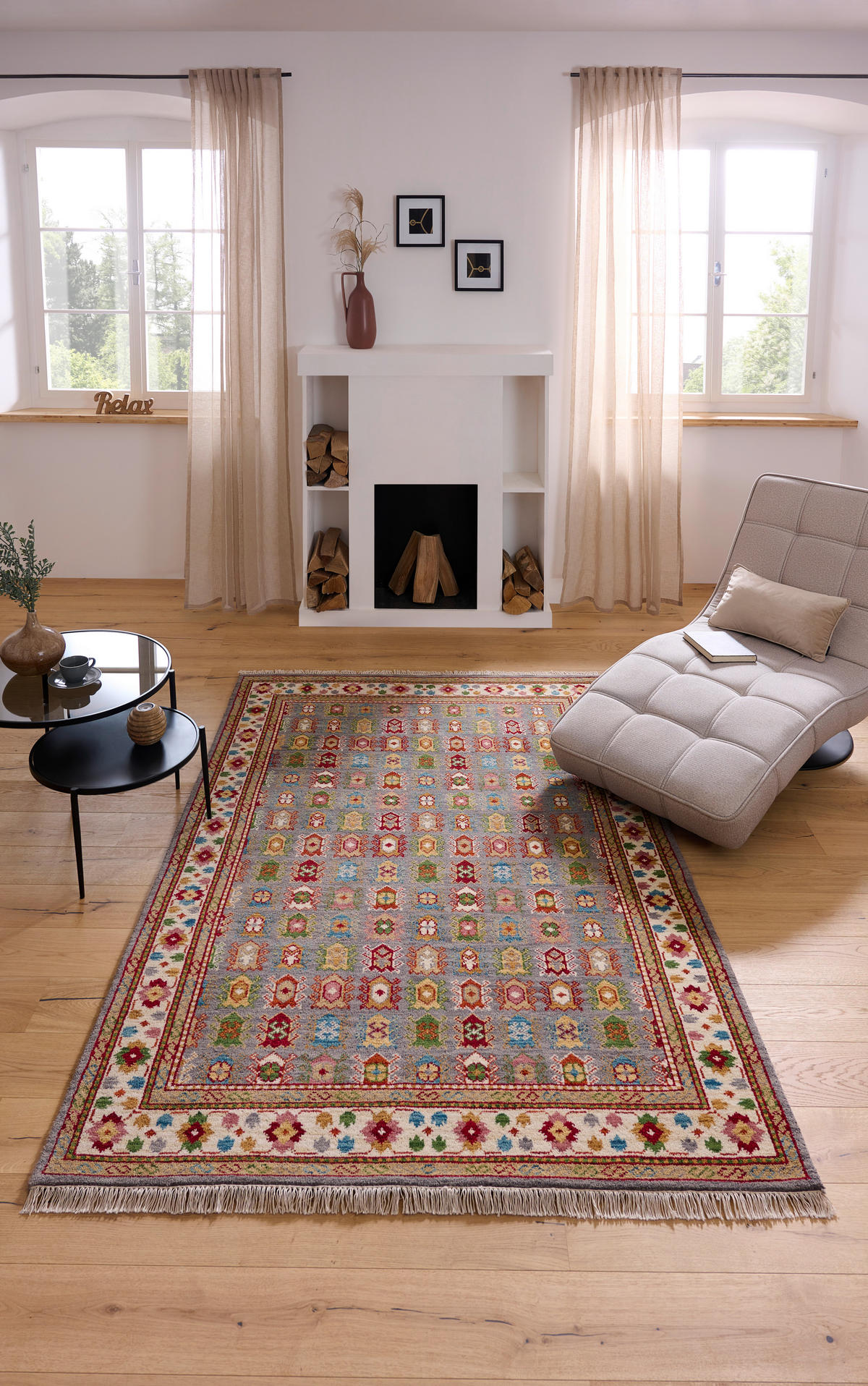 COVOR ORIENTAL  Tschi Tschi Grey  - gri, Lifestyle, textil (120/180cm) - Cazaris