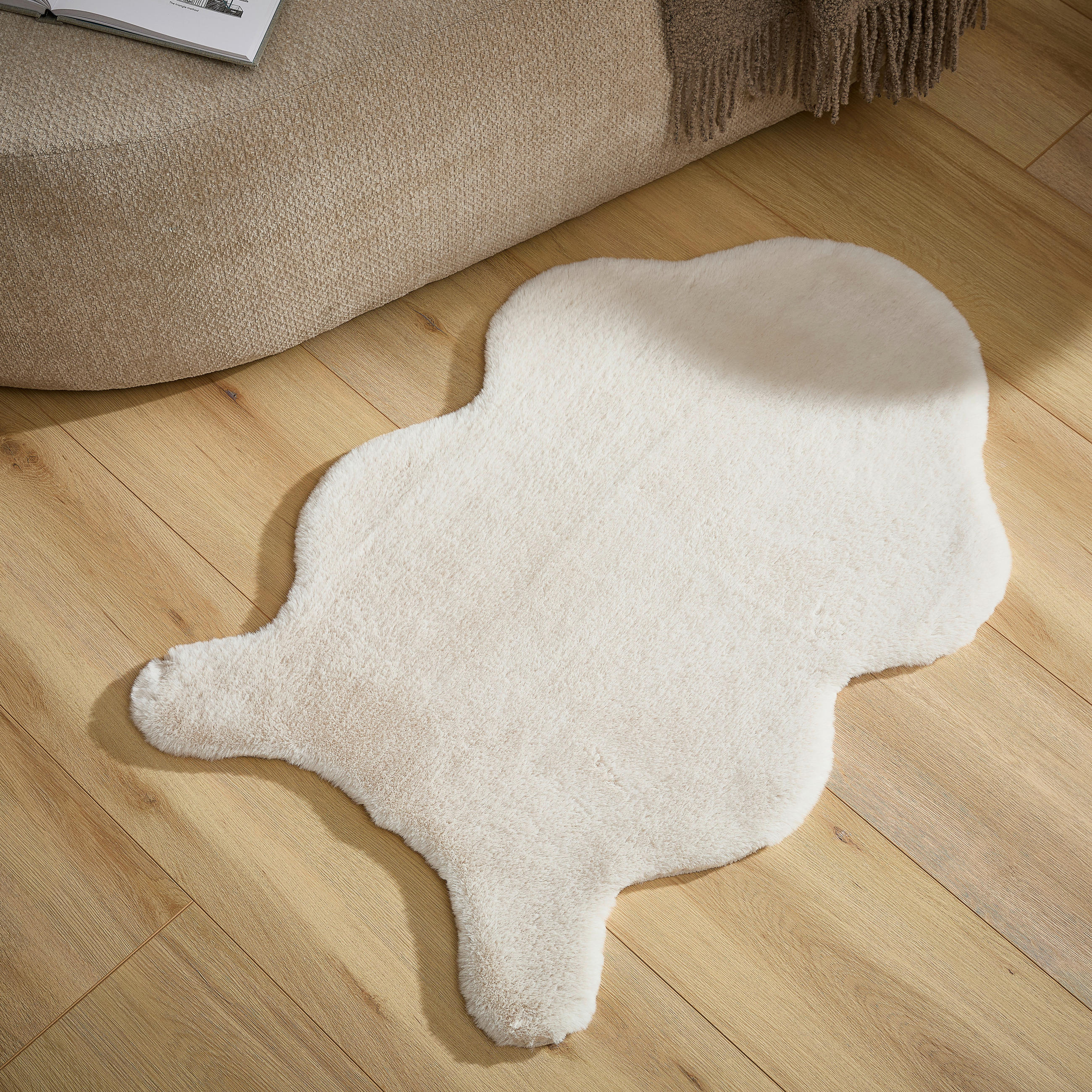 KUNSTFELL 60/90 cm Creme  - Creme, KONVENTIONELL, Textil (60/90cm) - Boxxx