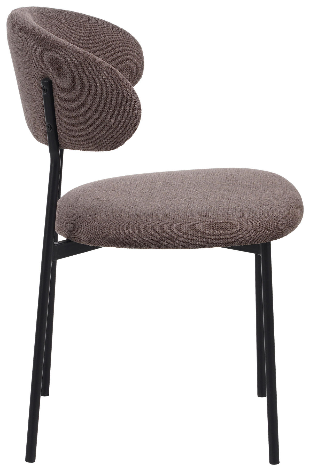 VIERFUßSTUHL - Schwarz/Braun, KONVENTIONELL, Textil/Metall (53/80/57cm) - MID.YOU