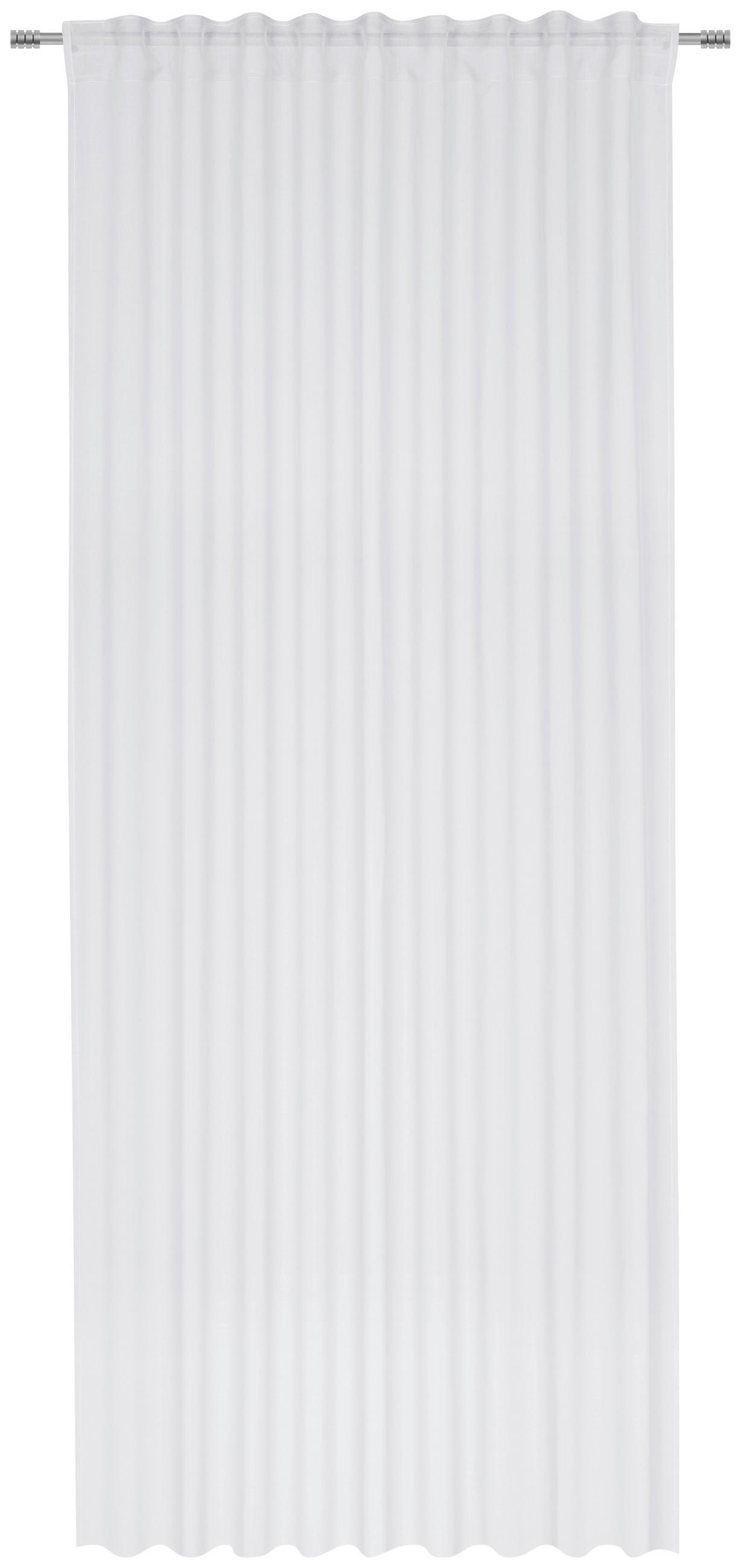 Draperie Confecționată semitransparent  - alb, Basics, textil (140/245cm) - Esposa