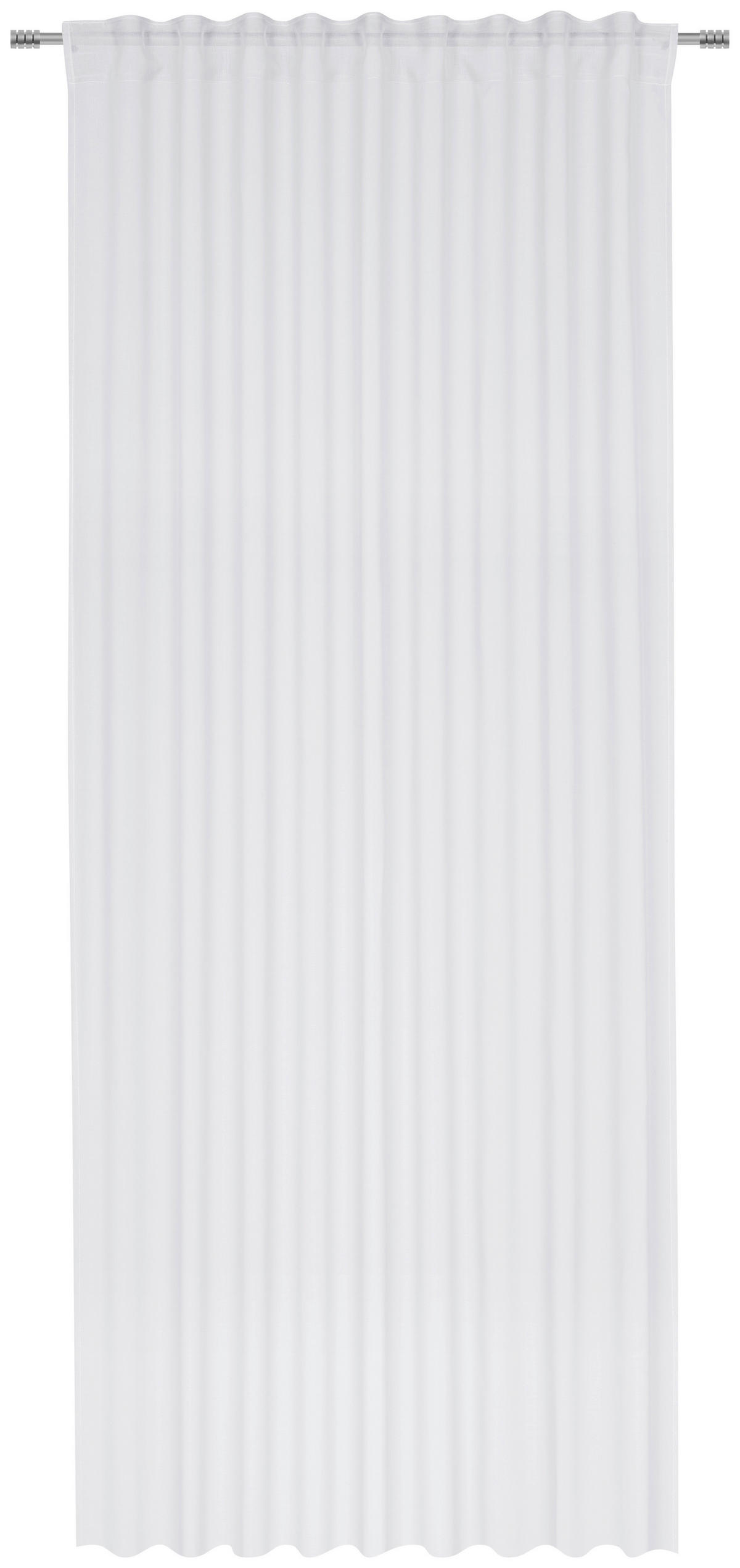 Draperie Confecționată semitransparent  - alb, Basics, textil (140/245cm) - Esposa