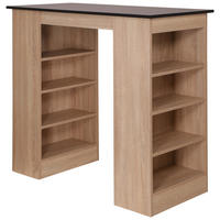 BARTISCH rechteckig Schwarz, Eichefarben  - Eichefarben/Schwarz, Design, Holzwerkstoff (103/50/115cm) - Respekta