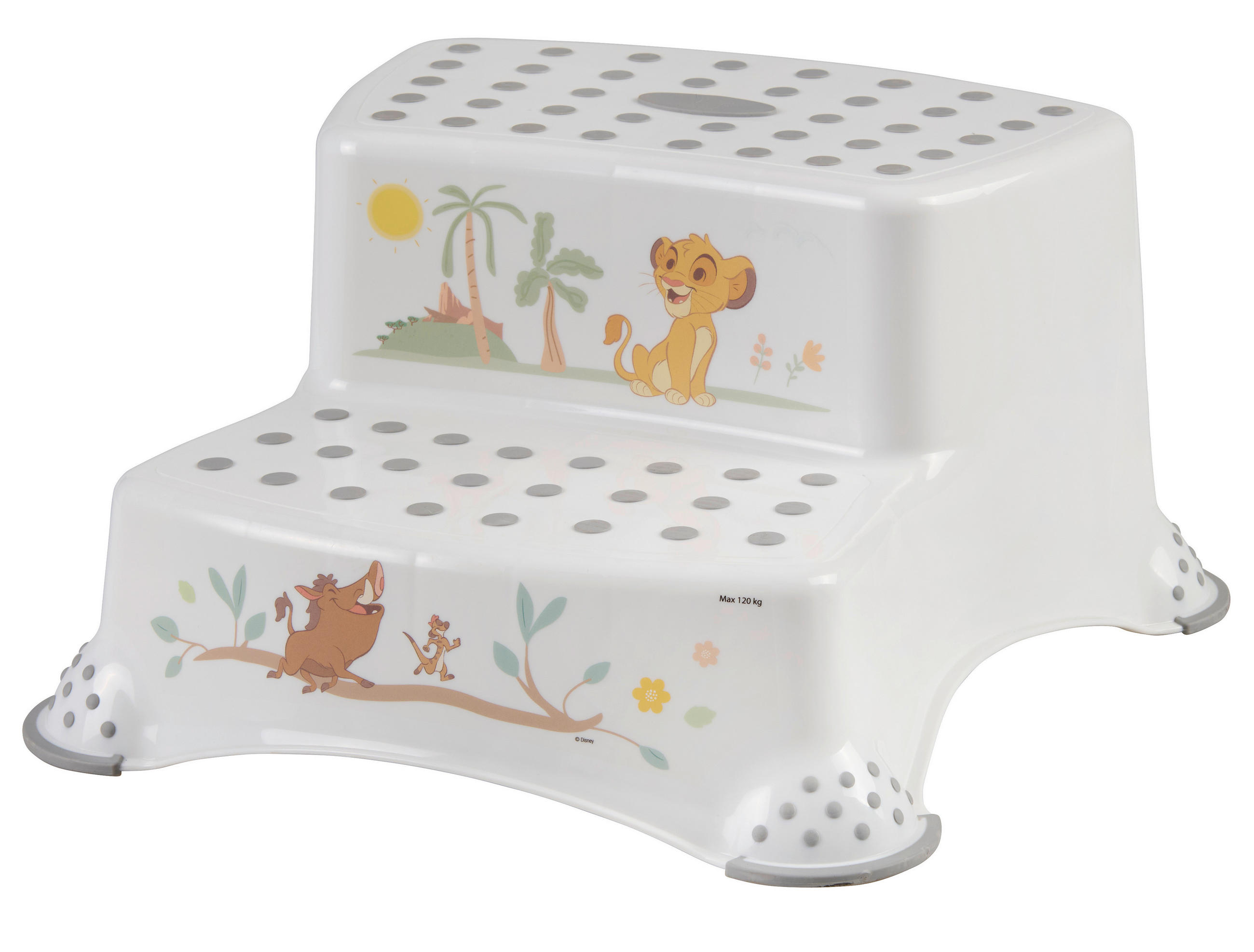 TRITTHOCKER LION KING  - Weiß Hochglanz, Basics, Kunststoff (40/37/21cm) - Disney