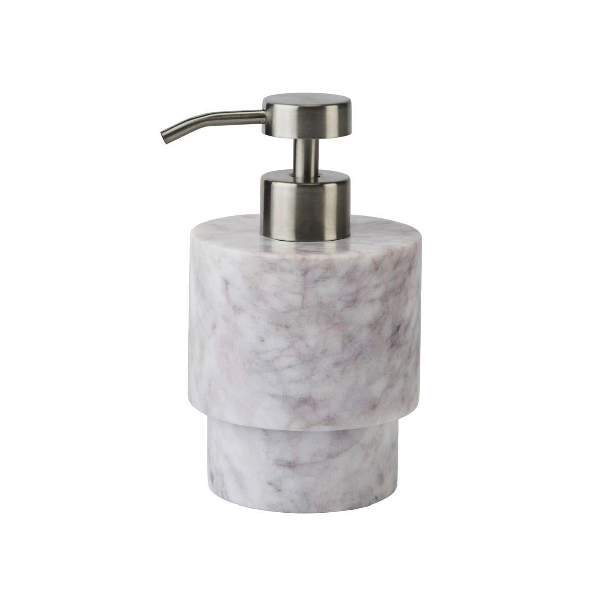 SEIFENSPENDER  - Mauve/Weiß, Basics, Stein (8/14,5cm) - Aquanova