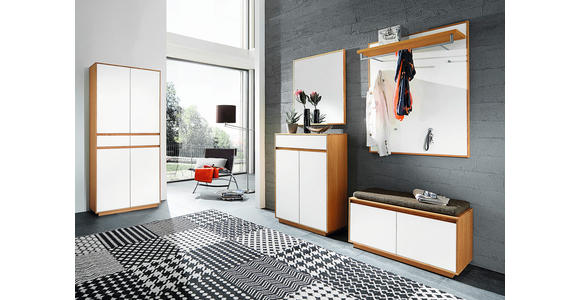 GARDEROBENSCHRANK 86/193/37 cm - Eichefarben/Weiß, Design, Holz/Holzwerkstoff (86/193/37cm) - Novel